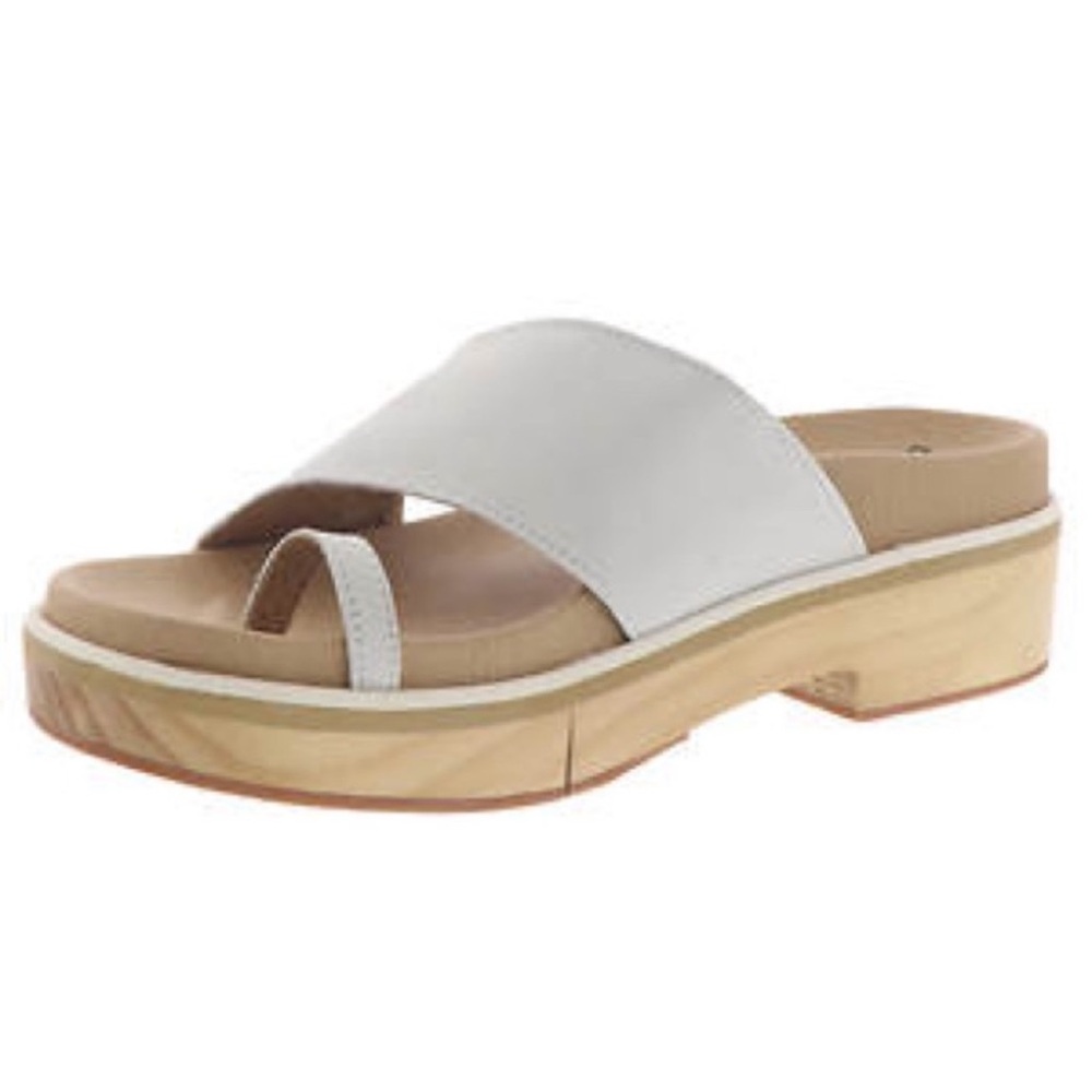 Free People Azure Footbed Sandals White Suede size 39